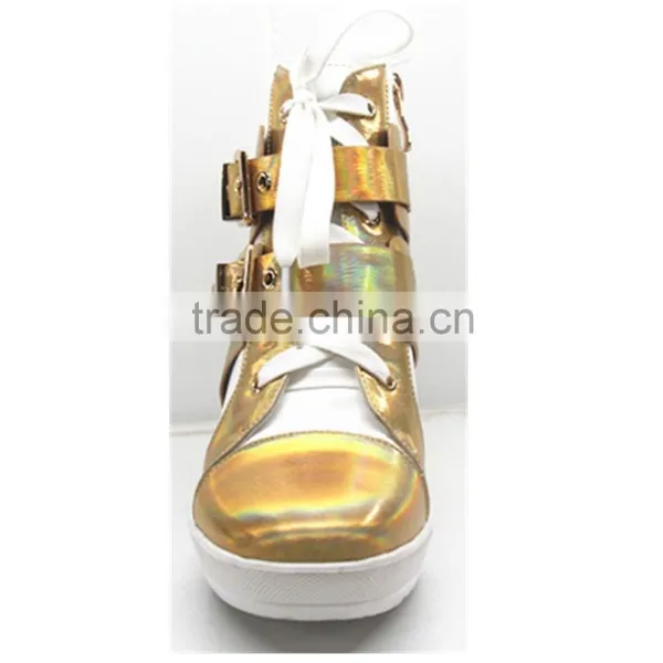 2015 Newest Fashion Women Patent Leather Boots photo-4