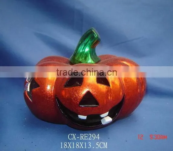 Beautiful Ceramic Halloween Pumpkin Decorations Led Light Pumpkin photo-6
