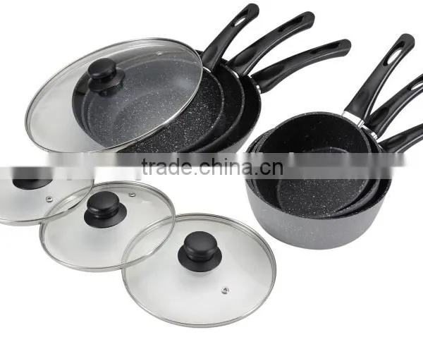 Aluminium Forged Marbel Coated China Products Cookware Set photo-2