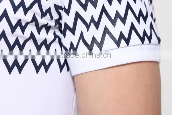 Men's Vogue Casual Sport With Pattern Cotton POLO T Shirt photo-3