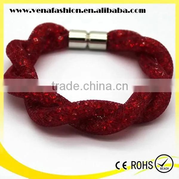 Mesh Style Wrap Mixed Crystals Bio Magnetic Bracelet Price photo-6