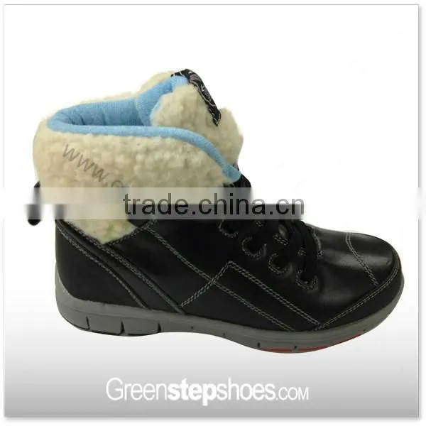 white high top kids winter boots