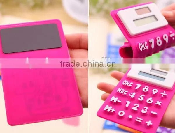 OEM Factory Solar Colorful Transparent Calculator/Solar Silicone Calculator photo-4