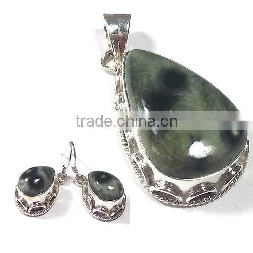 925 Silver Jewelry Ocean Jasper Jewelry Sterling Silver Jewelry Wholesale Indian Semi Precious Jewelry