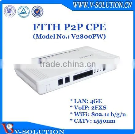 FTTH P2P CPE GIGABIT GATEWAY With 4GE+2POTS+WiFi+CATV for Triple Play Service photo-2