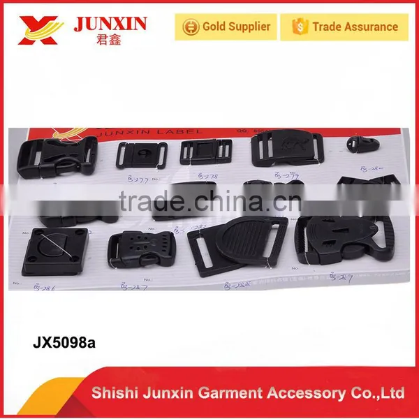 New Black Plastic Side Quick Release Buckle Clip For Cord Strap Backpack Bag photo-2