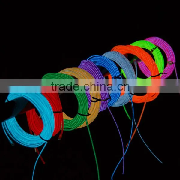 10 Colors Select Flexible Neon Light EL Wire Rope Tube White/Orange/Pink/Red/Yellow/Blue/Green/Lmeon/Indigo/Purple+Controller photo-4