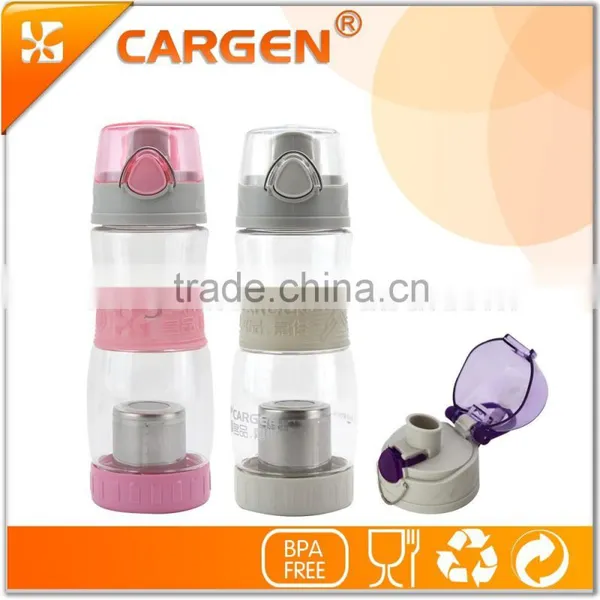 China Supplier Hot Sale Portable Flip Lid Bottle With Tea Infuser photo-5