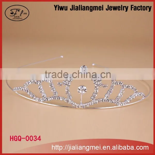 Bridal Wedding Prom Princess Flower Girl / Baby Rhinestone Full Circle Round Mini Crown CT1040