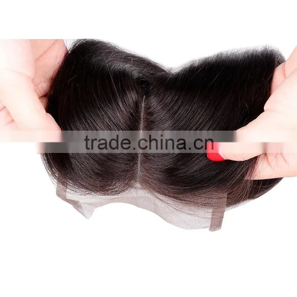 7a 4*4 Virgin Peruvian Straight Lace Closure Bleached Knots, Cheap Unprocessed Human Hair Free/Middle/3 Part Closures, Free Ship photo-6