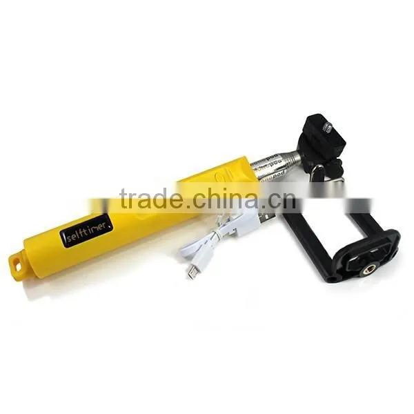 Topsale Extendable Stainless Steel Z07-5 Bluetooth Monopod, Wireless Monopod, Bluetooth Selfie Stick