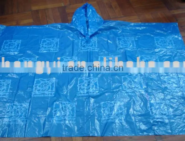 Disposable PE Poncho/Plastic Raincoat/water-proof Poncho/emergency Poncho