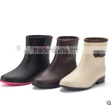 Women Fashion White Boots Rubber Shoes photo-2