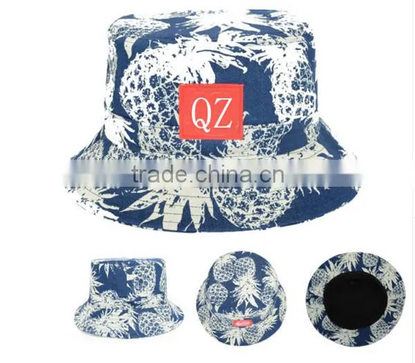 New Boonie Blue Denim Jean Bucket Hat Fruit Washed Fishing Cap photo-3