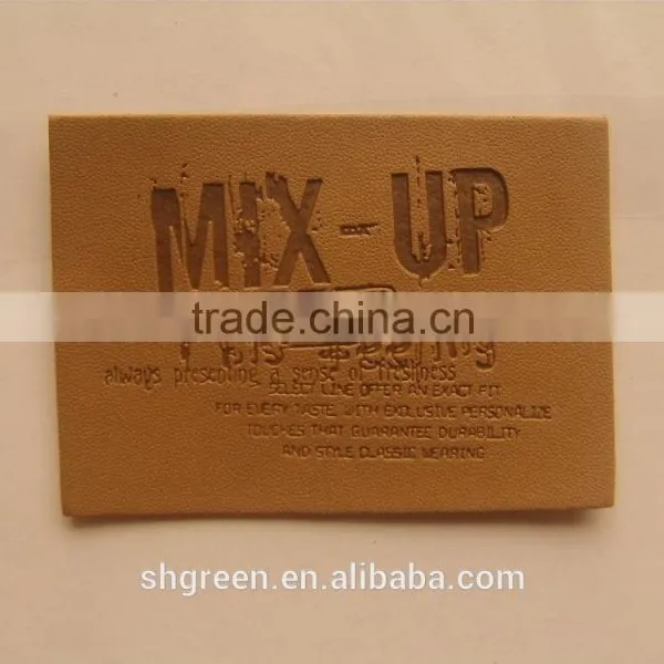 Fashion Design PU Fake Leather Patch for Denim photo-3