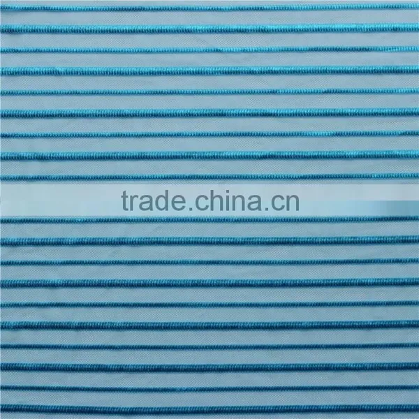 Acid Blue 100% Polyester Woven Net Mesh Fabric For Clothing/Ladies Dress/Garment/Home Textile
