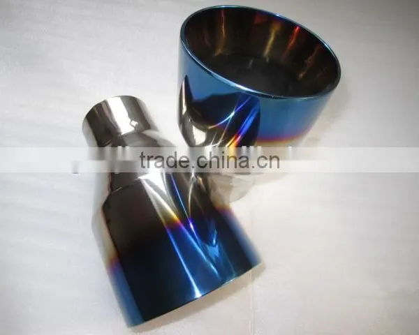 Blue Burnt Exhaust Tip Polished Stainless Steel