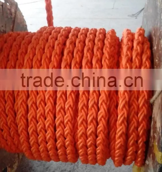 8 Plait Orange Polypropylene Mutifilament Ropes photo-2