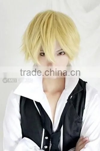 Cheap Synthetic Cosplay Wigs for Men Prices Purple Short Hair Wigs Wholesale photo-5
