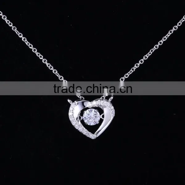 Jewelry Manyfacturer Wholesale AAA CZ Diamond 925silver Necklace Alloy Pendant Necklaces for Gilrs