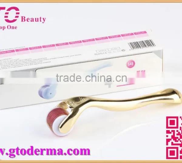 GTO New Designed Gold Handle 540 Count Titanium Microneedle Derma Roller photo-5