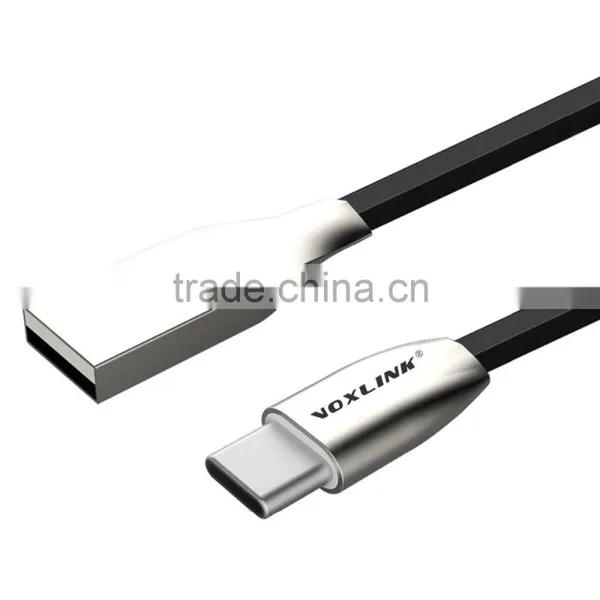 Voxlink Luxury 5V 2A 1m 3D Zinc Alloy Fast Charging Data USB TYPE C Charger Cable for Macbook photo-6