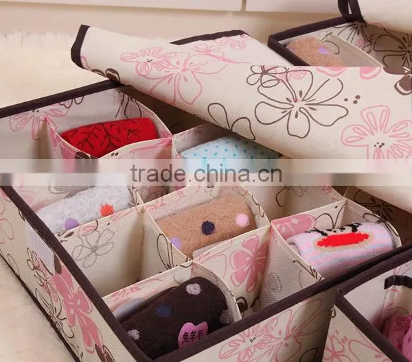 N491 High Quality Underwear Travel Non Woven Box Foldable Storage Box photo-2