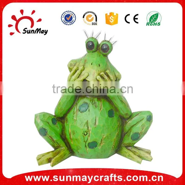 Resin Gnome Garden Figurine With Lotus Leaf photo-4