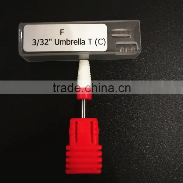 3/32" Large Tapered White Ceramic Nail Drill Bit photo-4