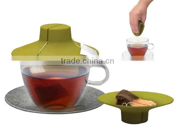 As Seen On TV Food GradeTea Bag Buddy Cup Silicon Lid Cover photo-2