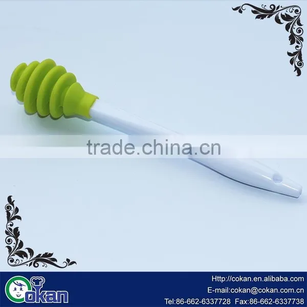 100% Food Grade Silicone Bee Honey Splash Bar/honey Muddler Honey Dipper Mixing Spoon Honey Stick With Wood Handle photo-4