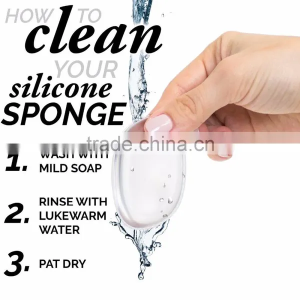 Silicone Makeup Sponge Washable Premium Quality Puff BB - Best Silisponge Cosmetic Beauty Tools photo-3