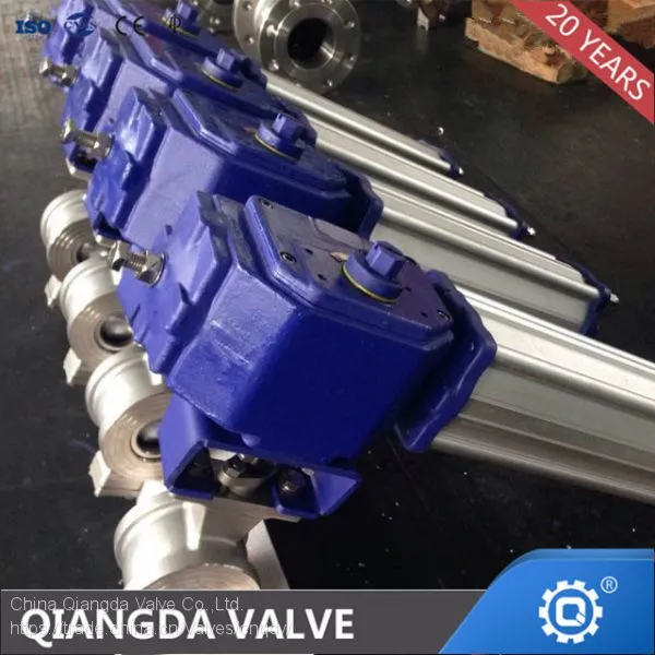 API 6D A216 WCB 150LB V Port Floating Motorized Ball Valve photo-2