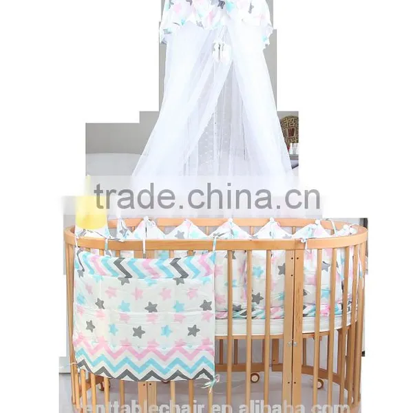 Round 8 in 1 Factory Childhood to Adulthood Popular Baby Crib photo-6