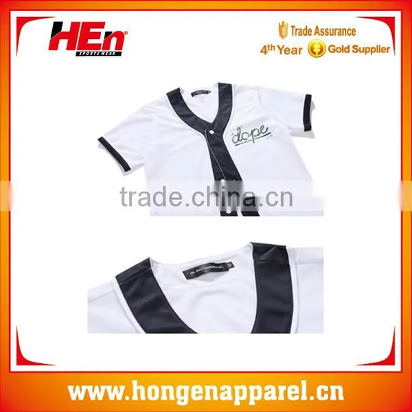High Quality Sublimation Printing Custom Embroidered Baseball Jersey photo-6
