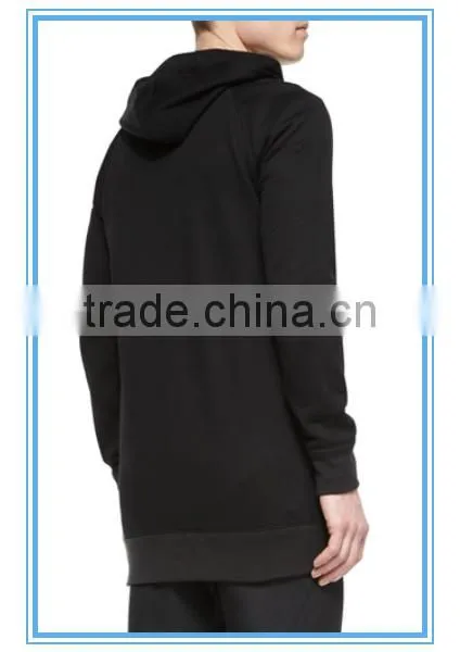 Elongated Hoodie Longline Hoodie Full Zipper Hoodie photo-2