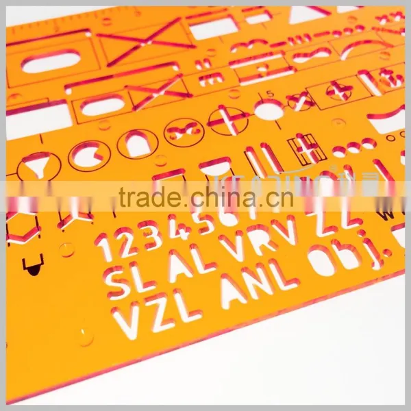 Kearing Yellow Plastic Ruler for Military Templates photo-2