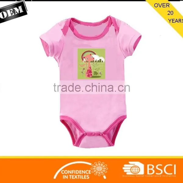 Newborn Clothes Short Sleeve Infant Product Cotton Baby Romper With Printing photo-5
