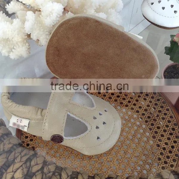 New Born Baby New Design Hand Made Cheap Real Leather Shoes photo-6