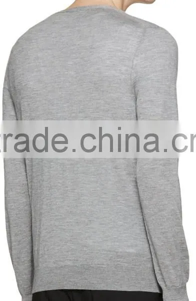 2016 Latest Mens Grey Cashmere Cardigan Sweaters photo-3