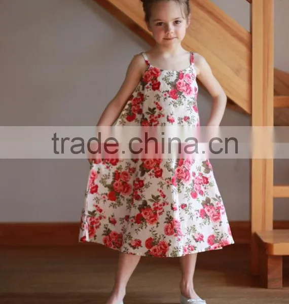 Floral Printed Baby Girl Clothes New For Children Long Frocks Designs photo-2