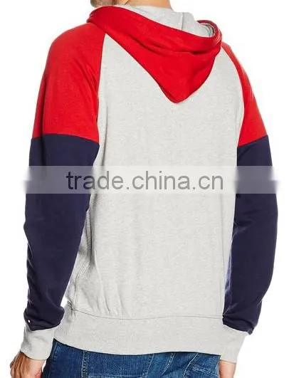 Men's Color Blocking Fleece Sports Hoodies photo-2