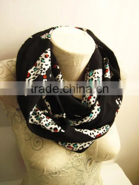 Puma Pattern Infinity Chiffon Scarf , Animal Print Scarf photo-3