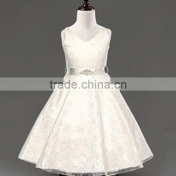 2015 New Stylish Kids Toddler Girls Princess Dress Sleeveless Polka Dots Bowknot Dress! 2 Color Top Quality Navy Blue White photo-2