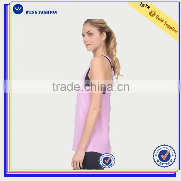 Custom High Quality Women Gym Stringer Workout Tank Top photo-3
