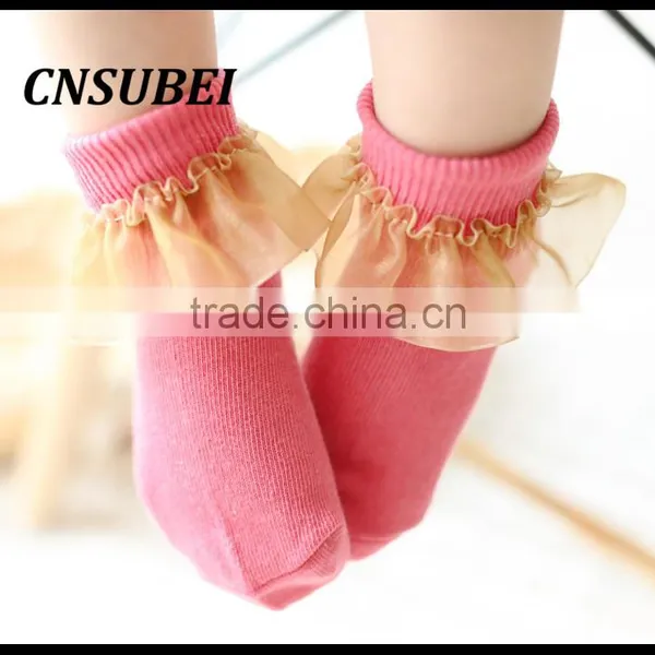 2016 Spring and Summer Korean Children Cotton Lace Socks photo-4