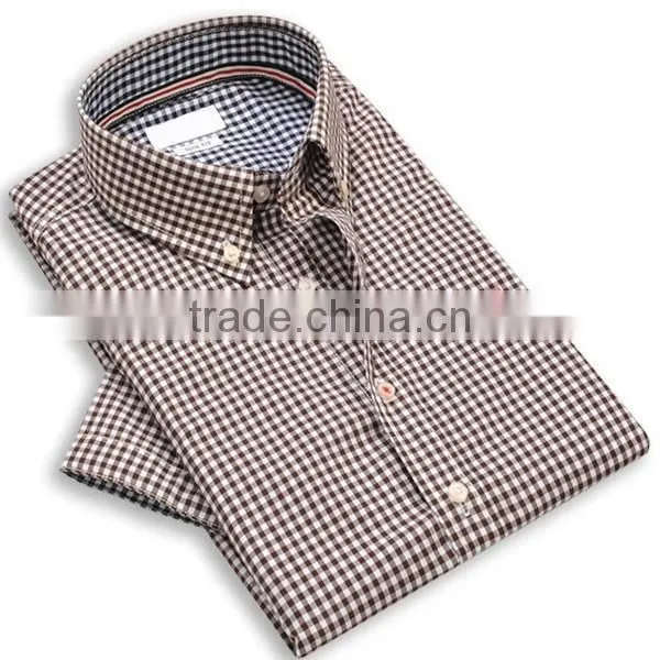 Top 5 Brand t Shirt for Men Plaid Fabric Men T-shirts Embroidery Designs photo-5