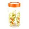 Three Orange Glass Jars Set With photo-2