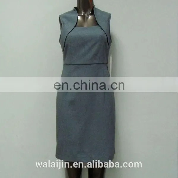 Simple and Cute Back Hollow Out Design Office Lady Tea Dress photo-2