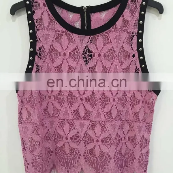 Spell color rivet full of bud silk women's vest